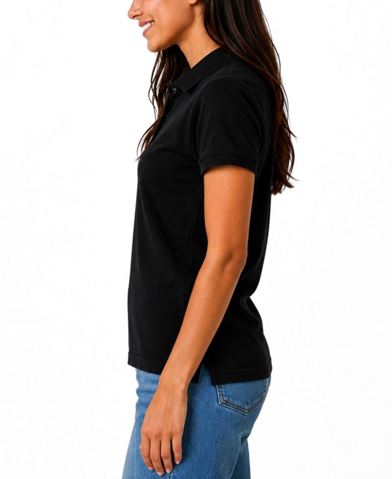 Women's Short Sleeve School Uniform Pique Polo Shirt