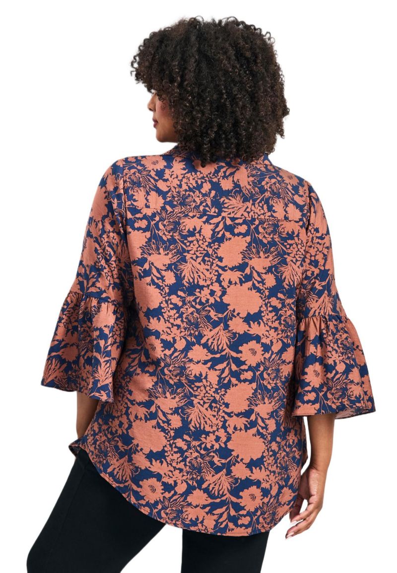 Women's Plus Size Marianne Ruffle Hem Shirt