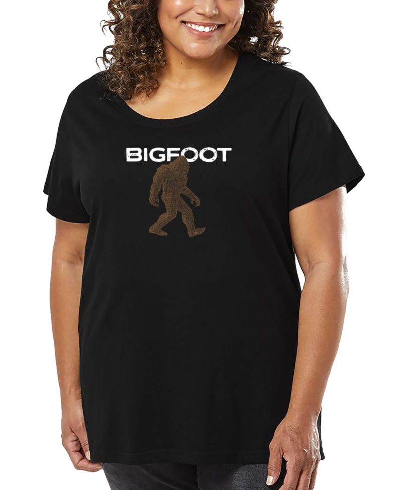 Plus Size Bigfoot Word Art T-Shirt