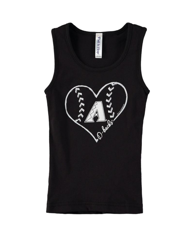 Big Girls Black Arizona Diamondbacks Cotton Tank Top