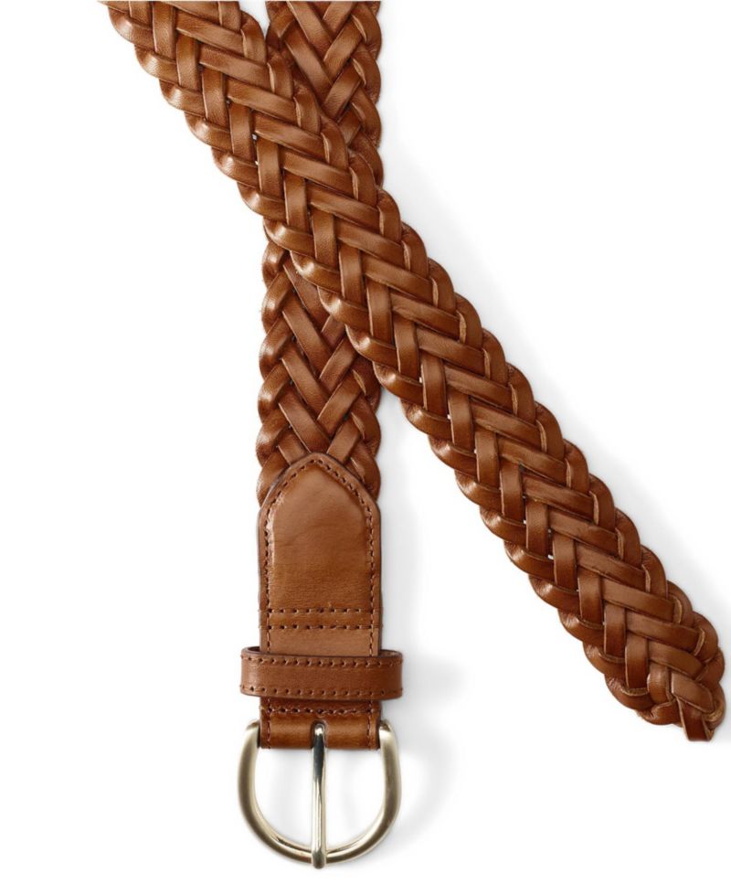 Women's Plus Size Leather Braided Belt