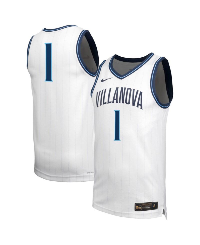 Men's White Villanova Wildcats 1 Retro Replica Basketball Jersey