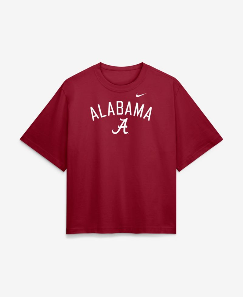 Women's Crimson Alabama Crimson Tide Arch Logo Boxy T-Shirt