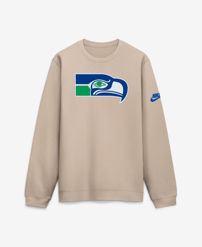 Men's Seattle Seahawks Rewind Club Throwback Long Sleeve Sweatshirt