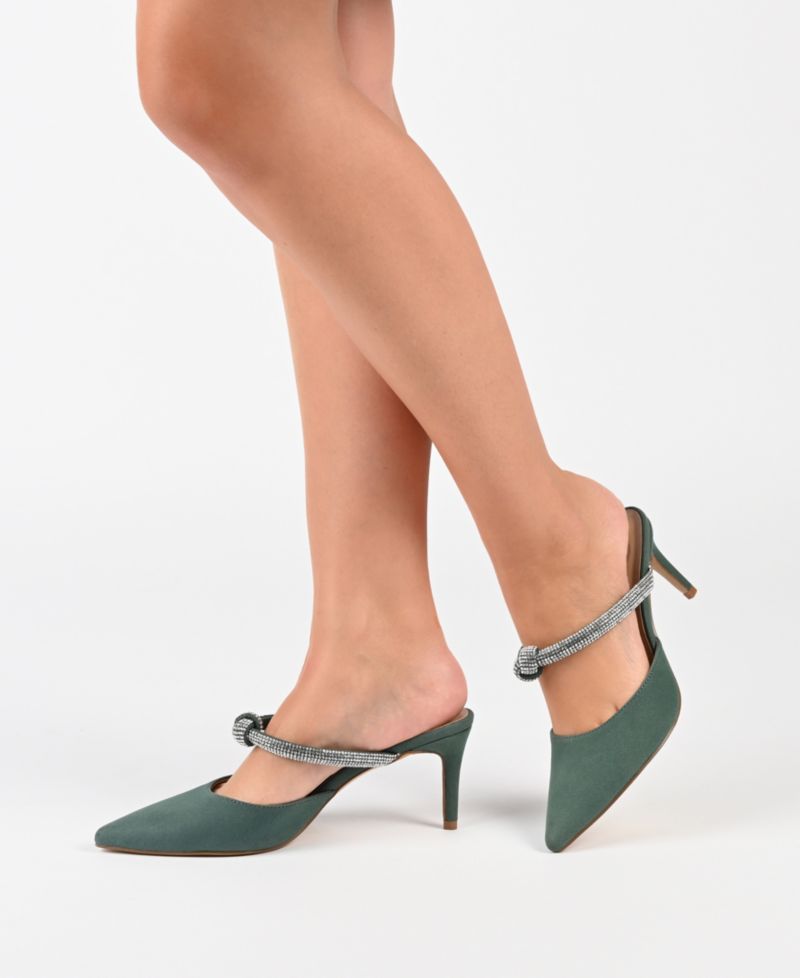 Women's Lunna Rhinestone Knot Slip-On Dress Pumps