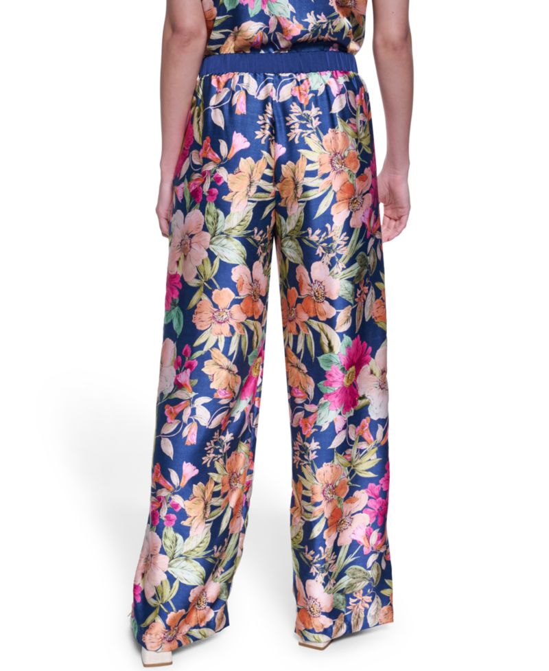 Women's Soft Floral Print Pull-On Pants