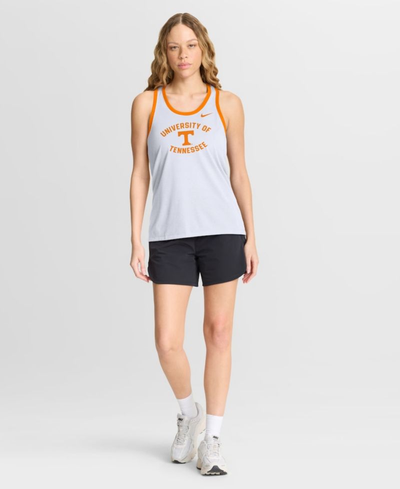 Women's White Tennessee Volunteers Uni Name Tri-Blend Dri-FIT Tank Top