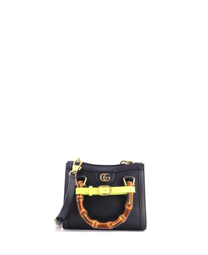 Mini Diana NM Bamboo Handle Tote Leather