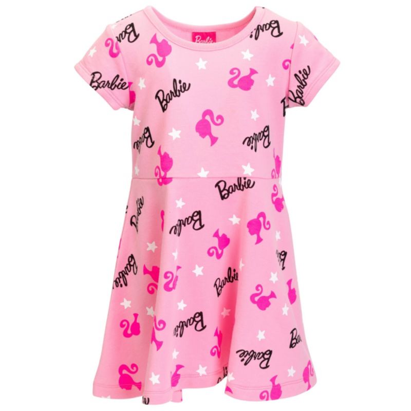 Girls French Terry Skater Dress Pink Toddler| Child