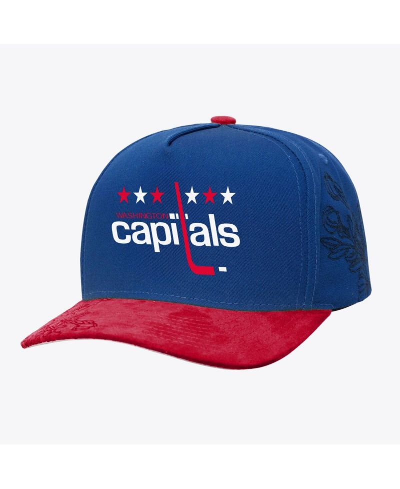 Men's Blue/Red Washington Capitals May Flowers Pro Crown Adjustable Hat