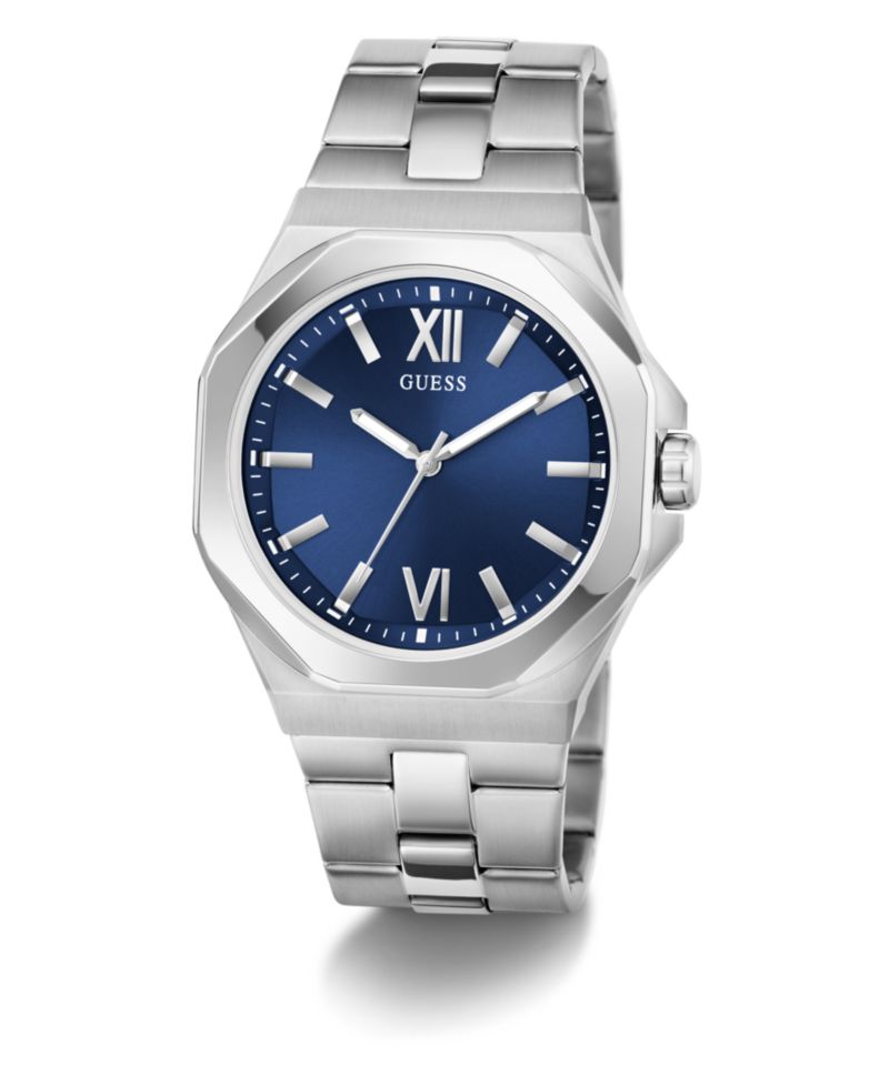 Men's Quartz Silver-Tone Stainless Steel Watch 42mm