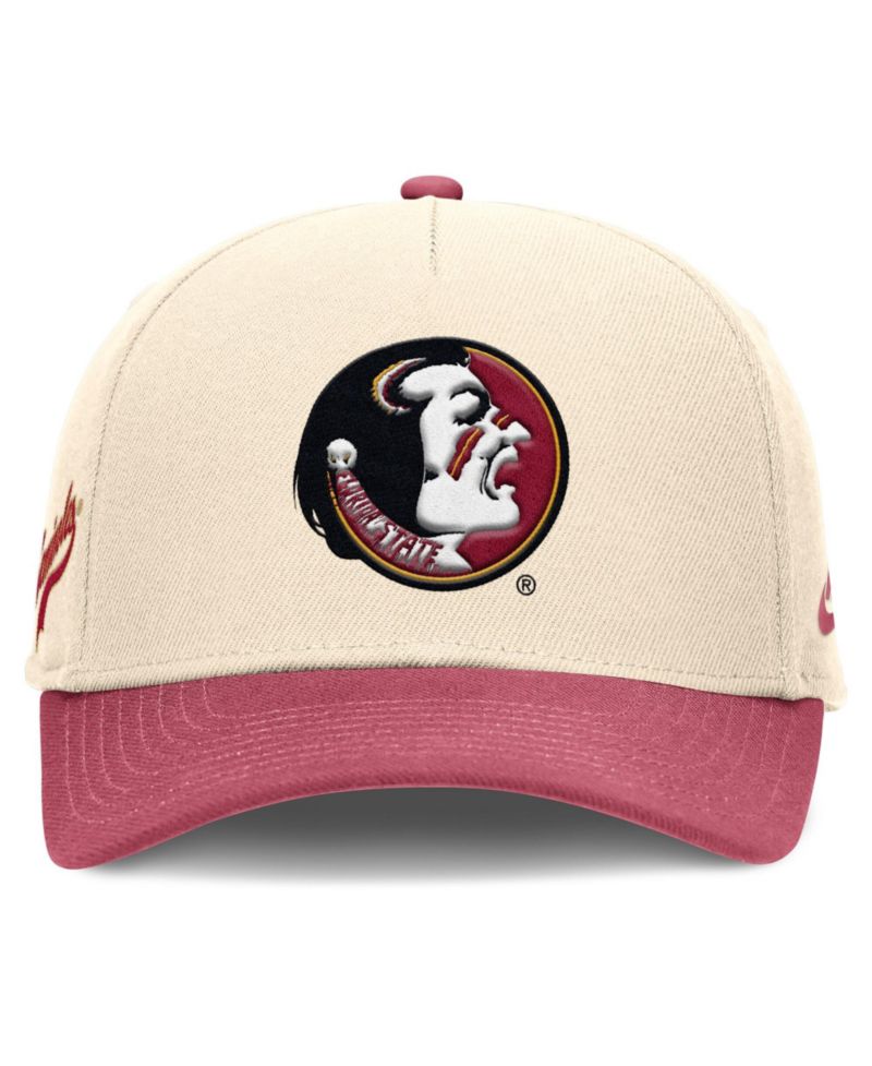 Men's Natural/Pink Florida State Seminoles Academic Rise Dri-FIT Adjustable Hat