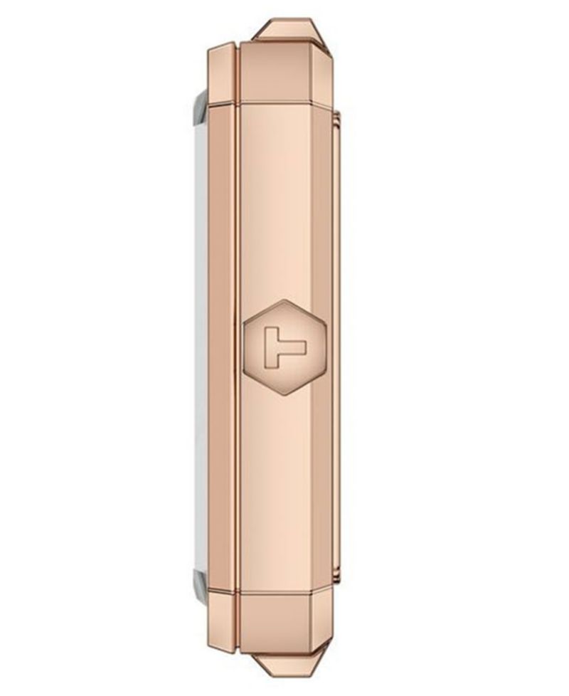 Women's Rectangular Silver Stainless Steel Watch 21.8mm