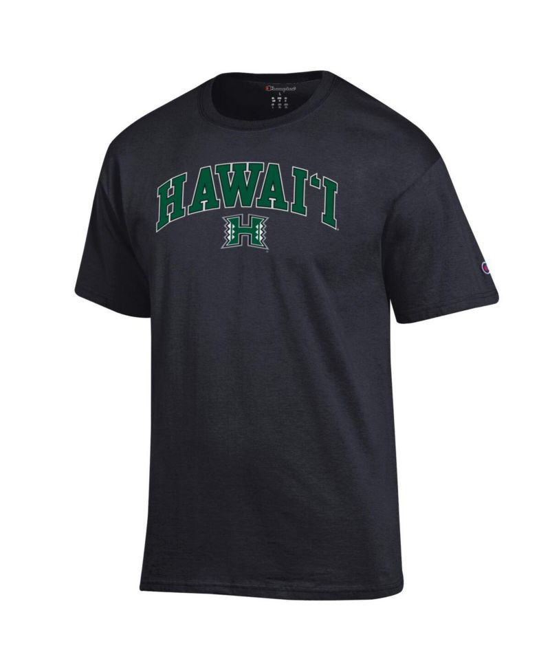 Men's Green Hawaii Rainbow Warriors Arch Over Logo T-Shirt