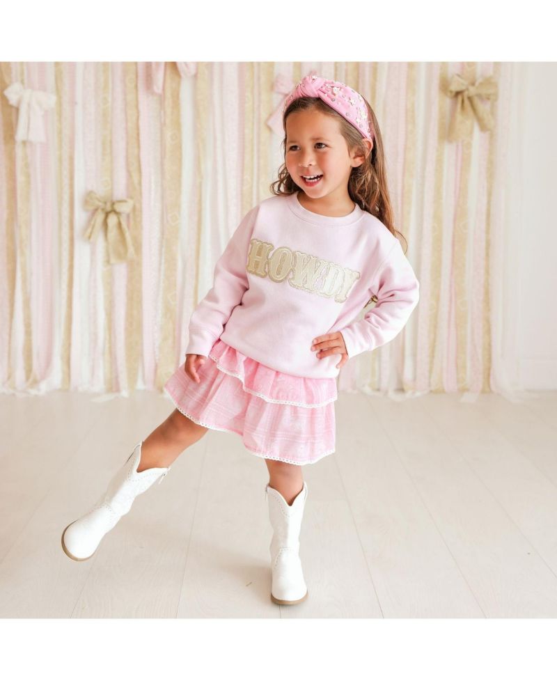 Girl's (5-8) Howdy Patch Western Sweatshirt