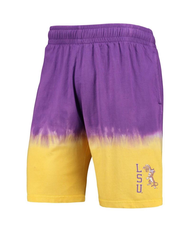 Men's Purple, Gold LSU Tigers Tie-Dye Shorts