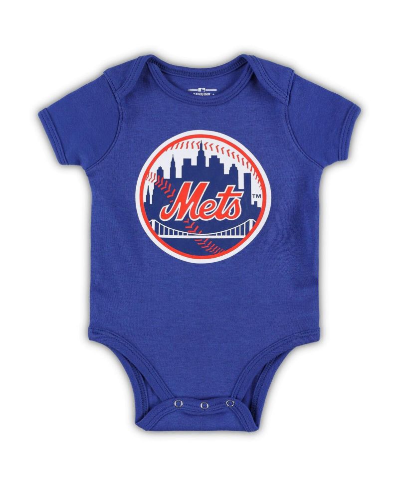 Baby Boys and Girls Royal New York Mets Primary Team Logo Bodysuit