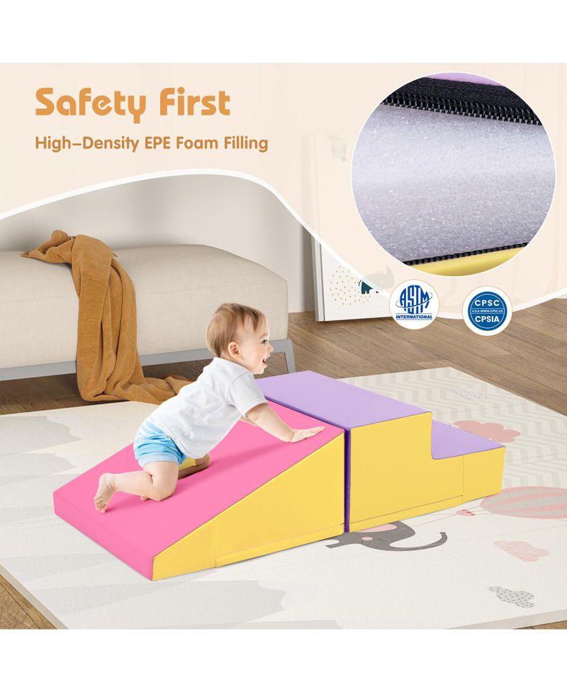 Набор для игр Baby Soft Play с пенопластовыми блоками, состоящий из 2-х частей, для младенцев и малышей.