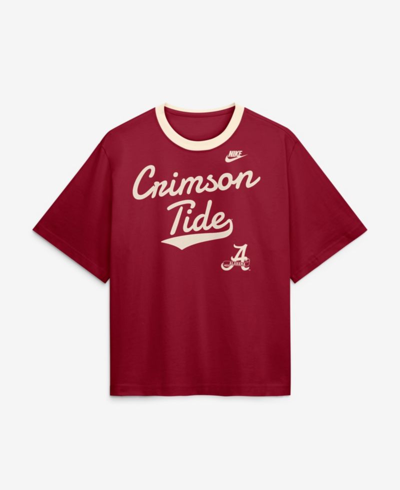 Women's Crimson Alabama Crimson Tide Legacy Fight Song Boxy T-Shirt