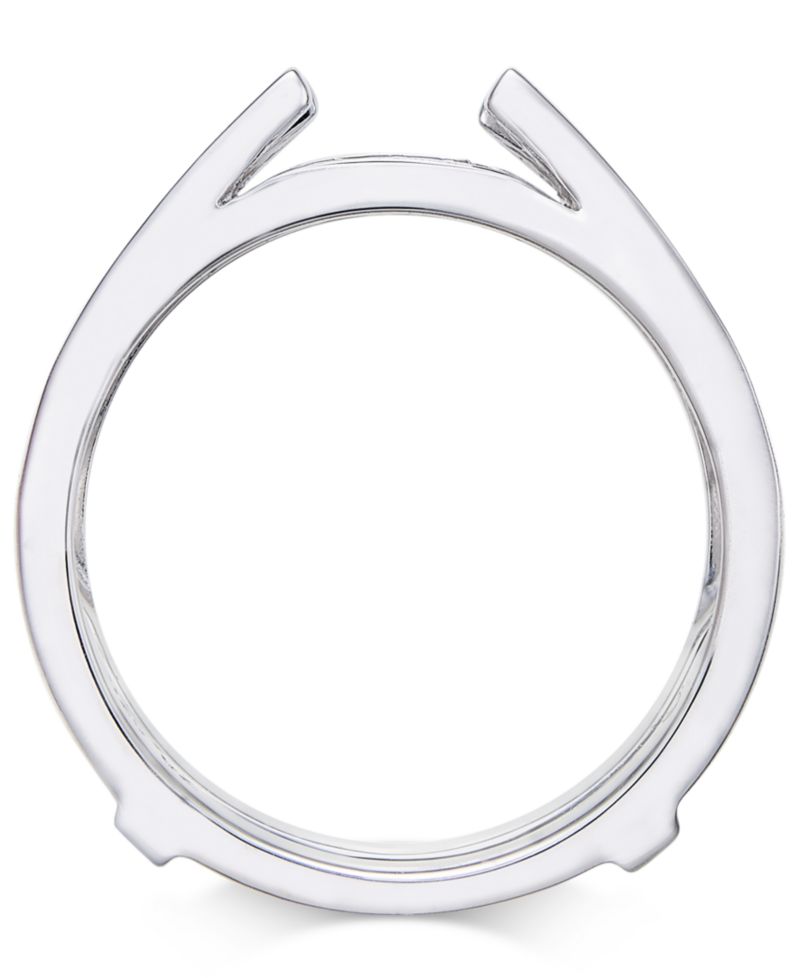 Diamond Channel-Set Solitaire Enhancer Ring Guard (1/2 ct. t.w.) in 14k White Gold