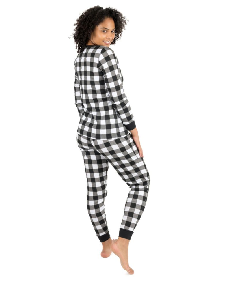 Women’s Two Piece Cotton Plaid Holiday Pajamas