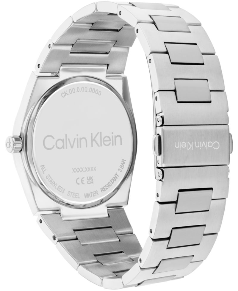 Men's CK Empower Silver Tone Stainless Steel Bracelet Watch, 40mm