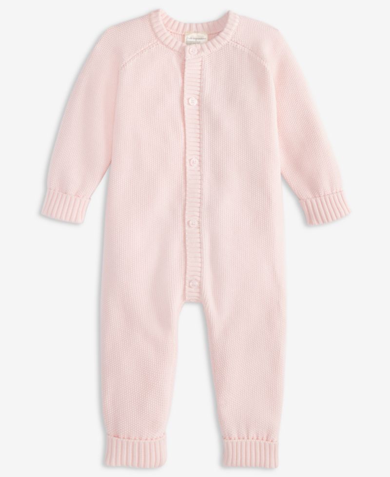 Baby Boys' or Baby Girls' Cotton Long-Sleeve Sweater Romper