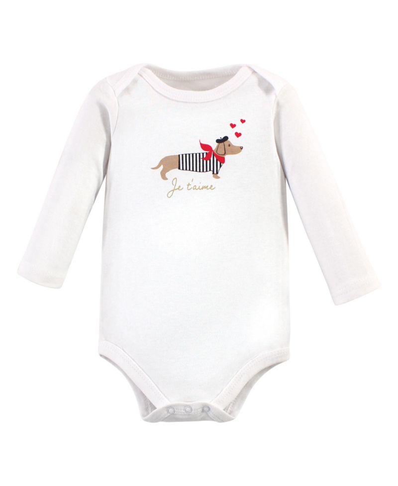 Baby Girls Hudson Essential All-Cotton Long-Sleeve Bodysuit Triple Pack