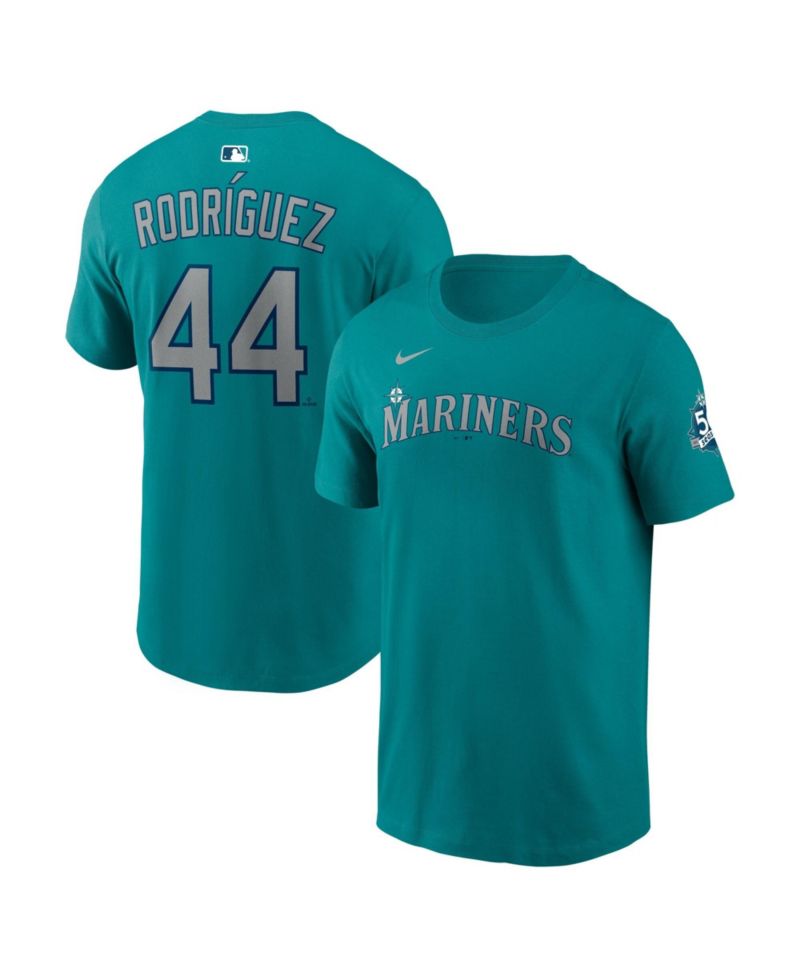 Men's Julio Rodríguez Teal Seattle Mariners Name & Number T-Shirt