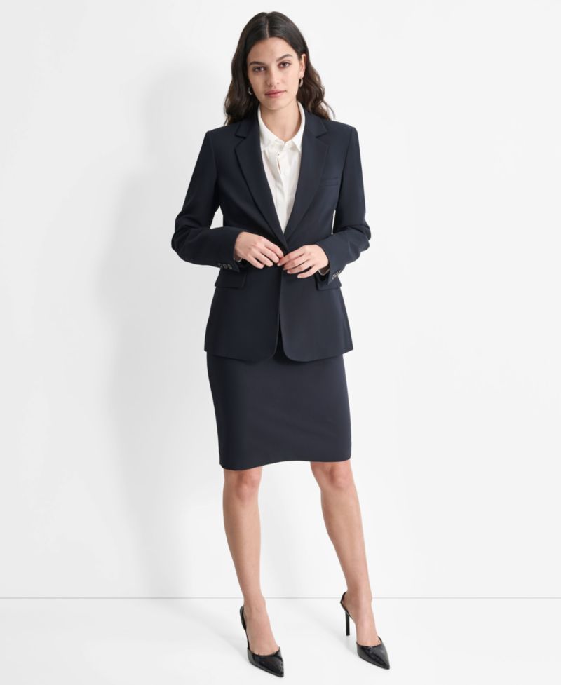 Women’s Single-Button-Front Long-Sleeve Blazer