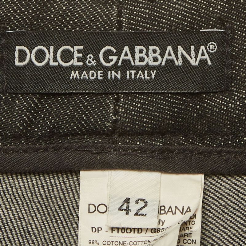 Dolce & Gabbana Women's Satin Trim Slim-Fit Jeans