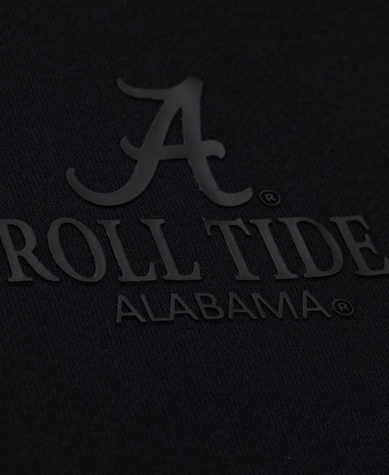 Men's Black Alabama Crimson Tide Monochrome Icon Fleece Hoodie
