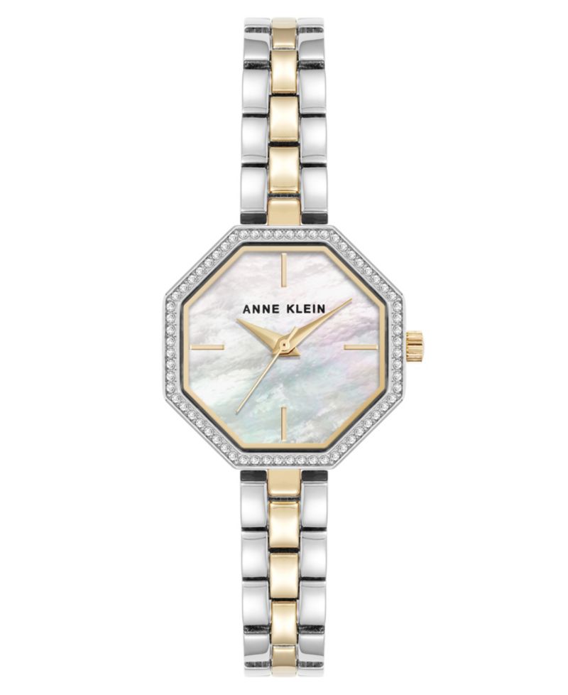 Women's Quartz Unique Octagonal Two-Tone Metal Alloy Watch, 26mm