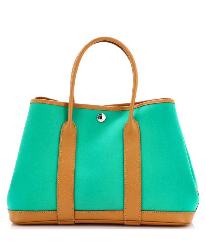 30 Garden Party Tote Toile and Leather
