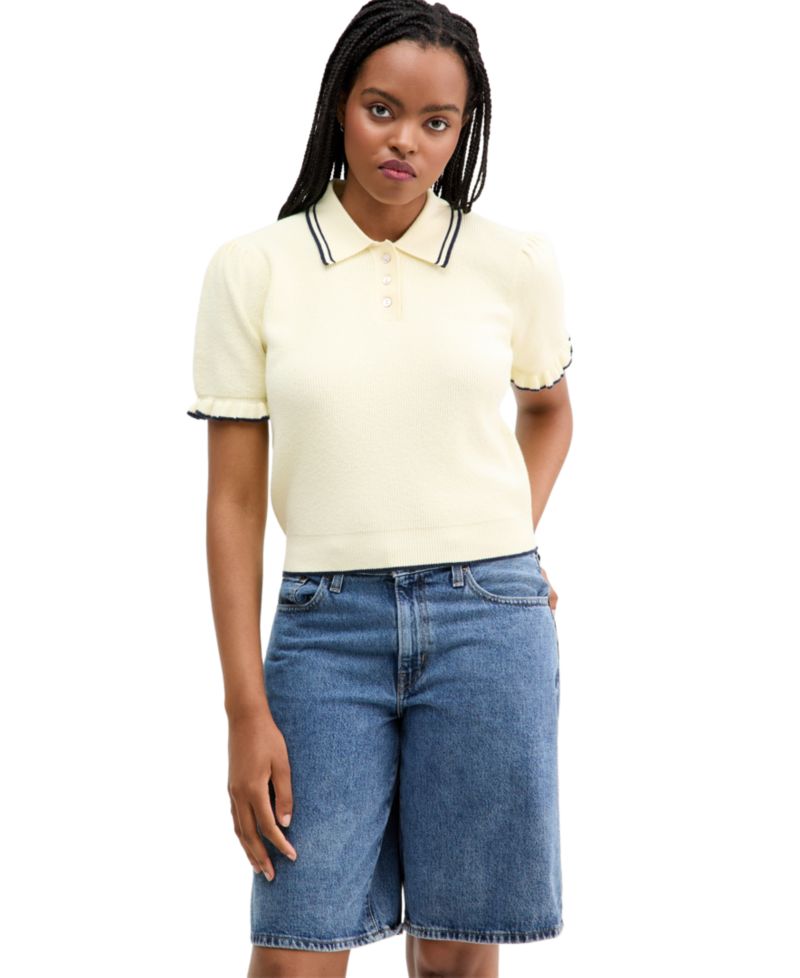 Premium Women's Short-Sleeve Pull-On Polo Shirt