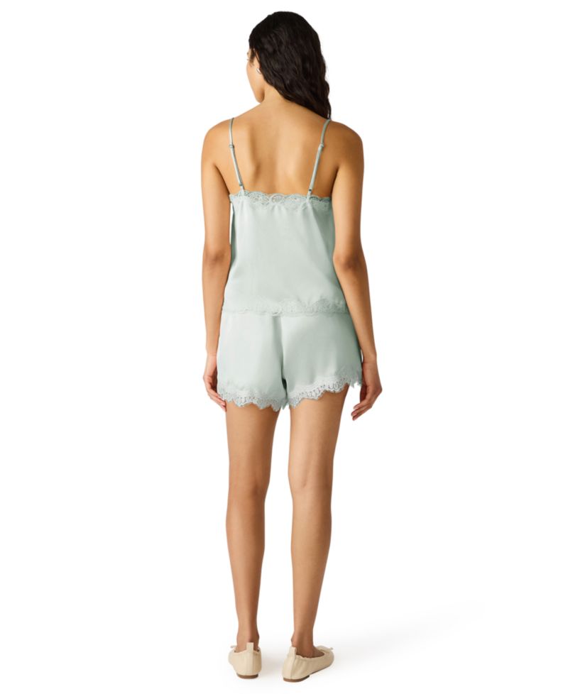 Women's Delany Lace Trim Satin Top