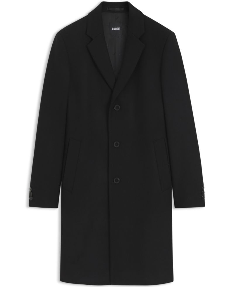 Men's Slim-Fit Formal Wool-Blend Coat