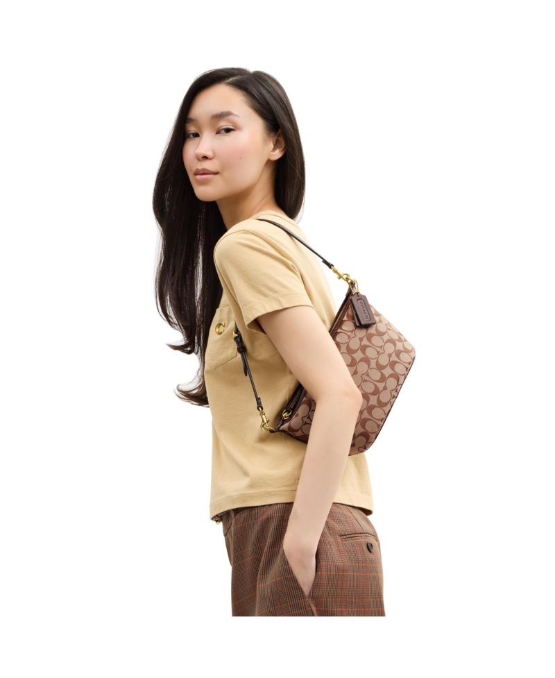 Demi Small Signature Jacquard Shoulder Bag
