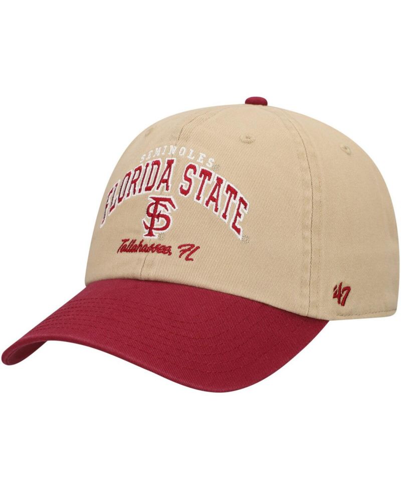 Men's Khaki Florida State Seminoles Local Clean Up Adjustable Hat