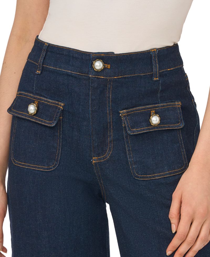 Women's Scallop Hem Mid-Rise-Jeans