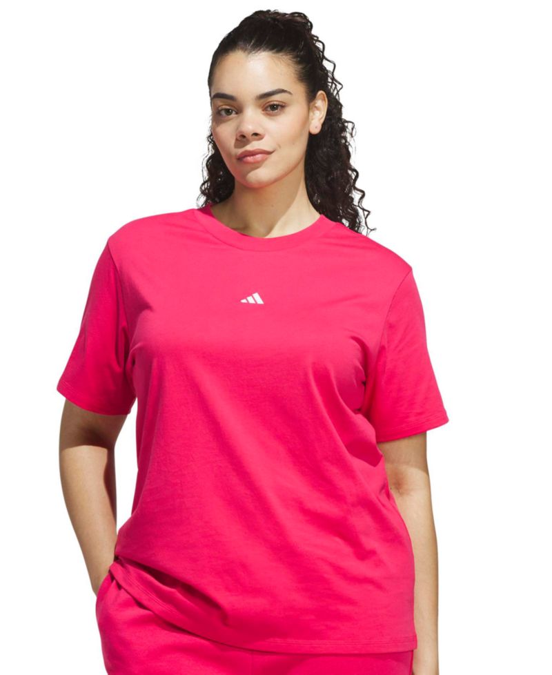 Plus Size Short-Sleeve Cotton Crewneck Logo T-Shirt