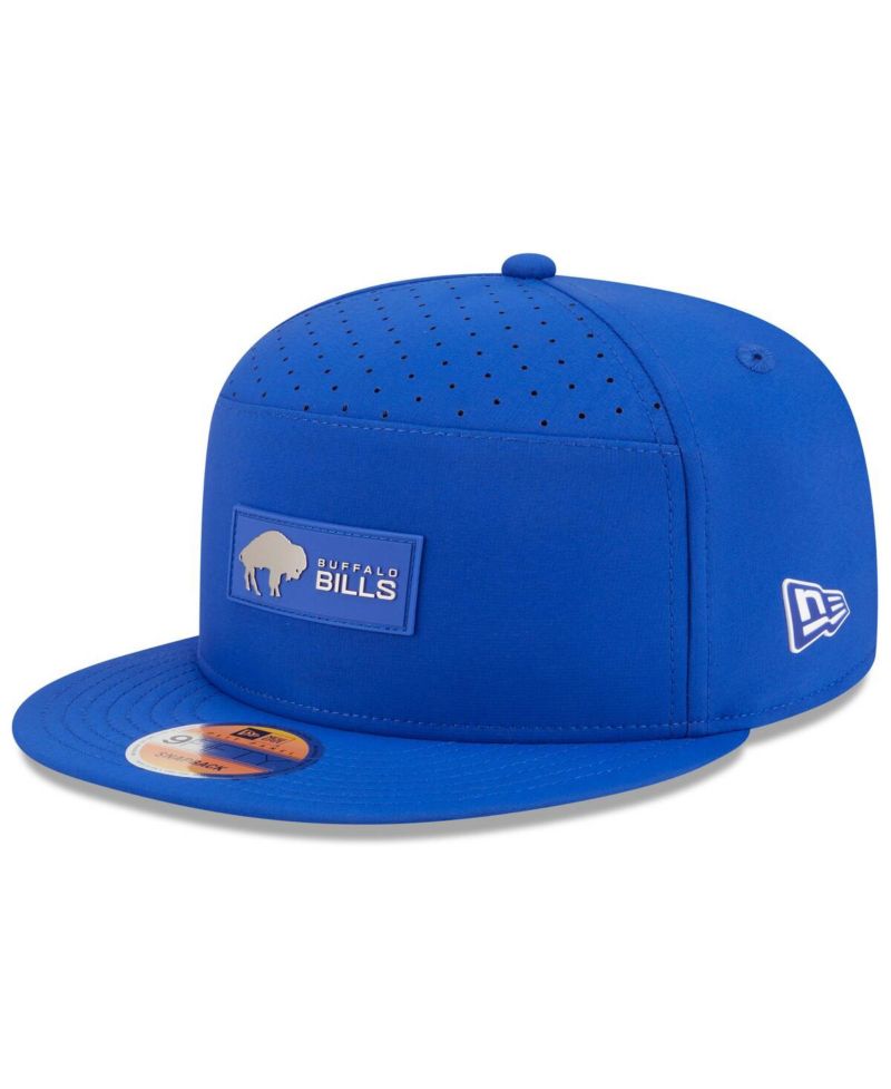 Men's Royal Buffalo Bills 2025 Sideline Throwback Split Panel 9FIFTY Snapback Hat