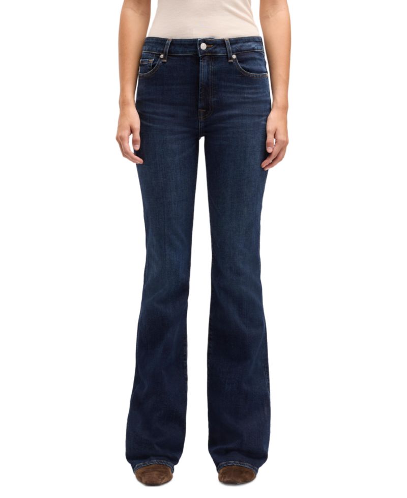 Women's Mid-Rise Leggy Bootcut Slim Illusion Jeans