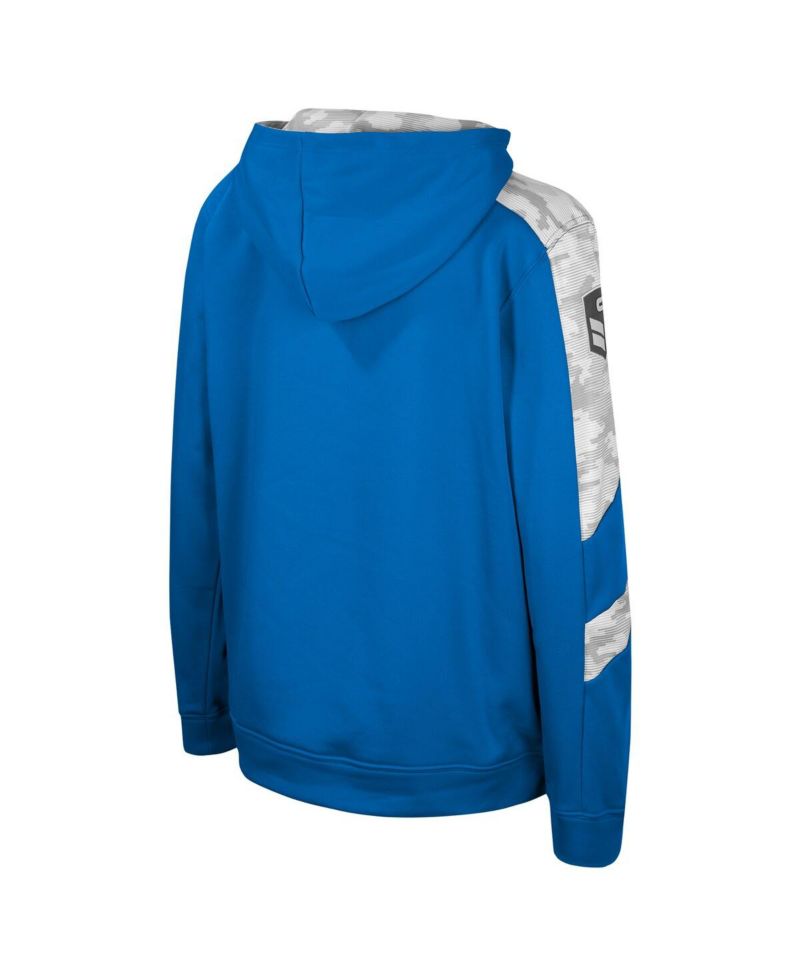 Big Boys and Girls Blue UCLA Bruins OHT Appreciation Cyclone Digital Camo Pullover Hoodie