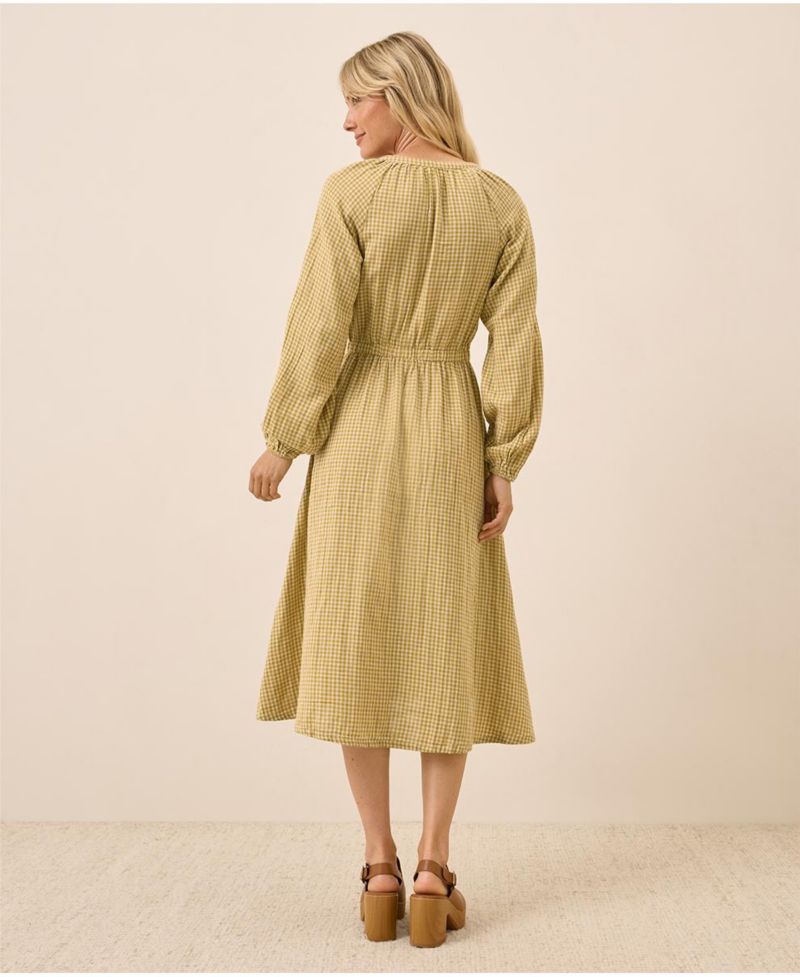 Organic Cotton Coastal Double Gauze Poet Sleeve Dress