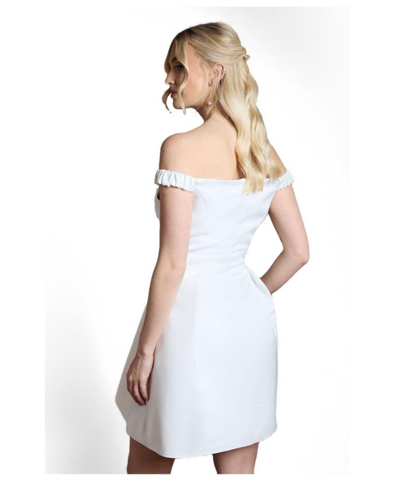 Women's Bardot Bridal Mini Dress