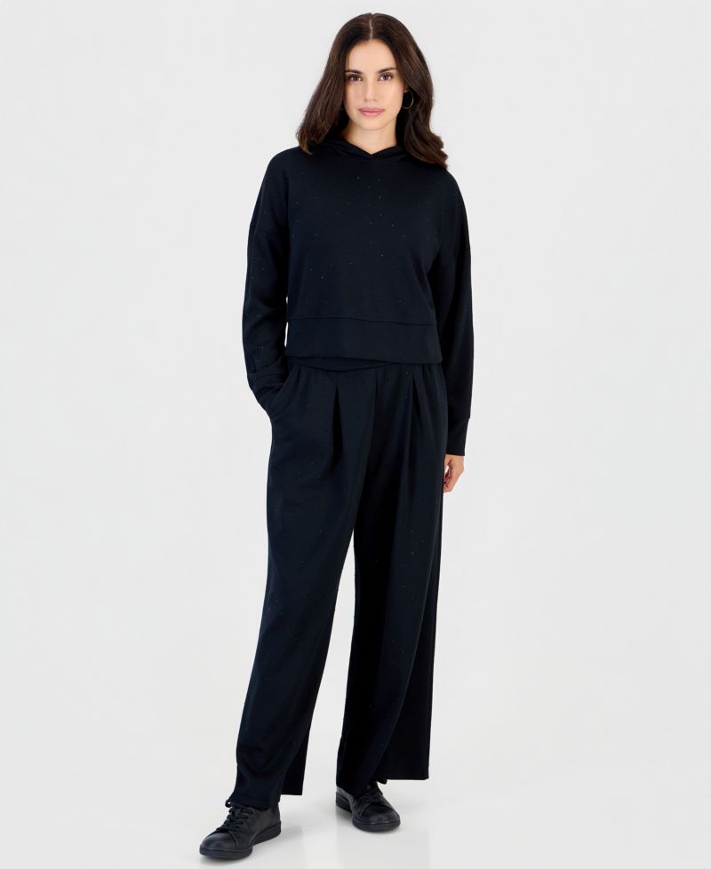 Petite Shine Embellished Hoodie