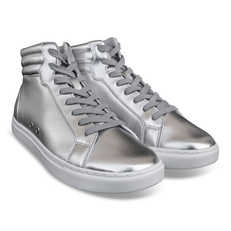 Men's Silver High-top Sneaker