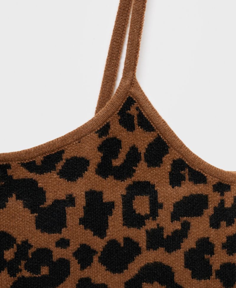 Women's Leopard-Print Knitted Top