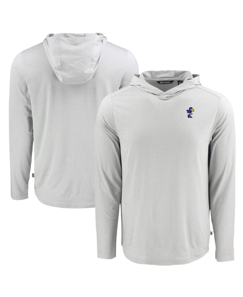 Men's Gray Kansas Jayhawks Coastline Epic Comfort Eco Long Sleeve Hoodie